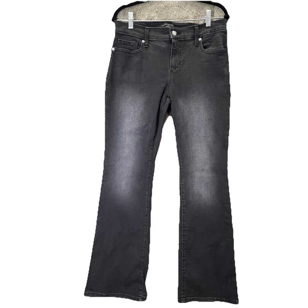 Banana Republic Jeans Women 32x32 Black Bootcut Fit Dark Wash Cotton Stretch Y2K